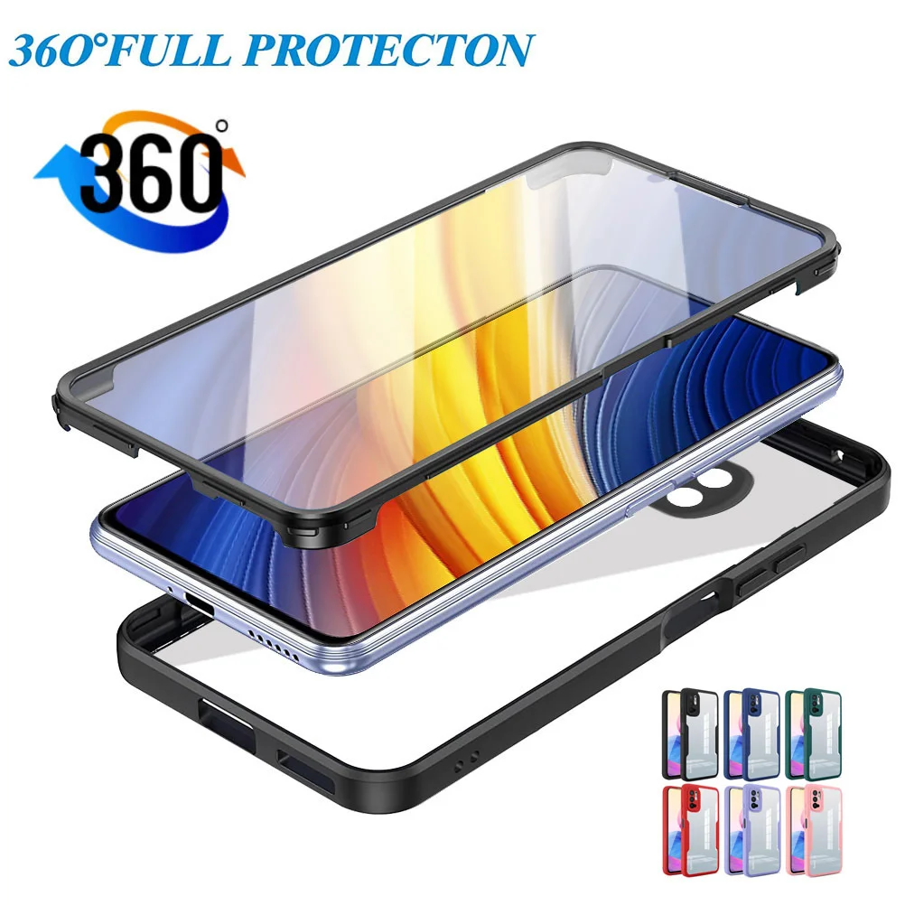 Ultra Thin 360 Full Cover Case For POCO X3 NFC F3 M3 M4 Pro 5G Couqe For Xiaom Mi 11T 11 Lite 11i 11X Pro Fundas