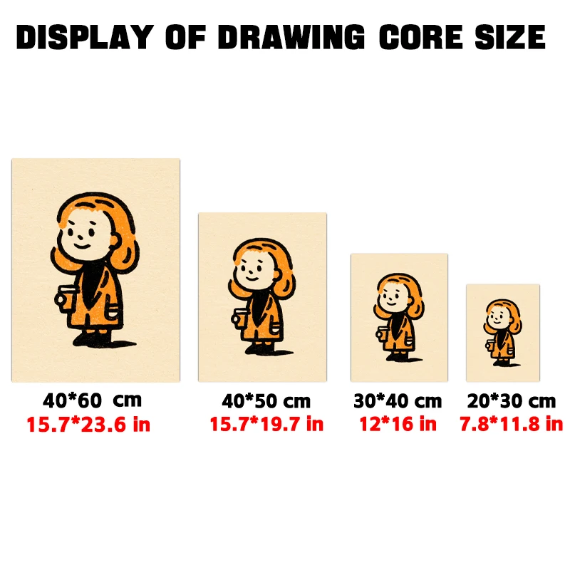 قطعة واحدة من قم بتخصيص لوحة قماشية على شكل عصا الصغيرة الخاصة بك، ملصق بدون إطار، شخصية عصا، عمل فني، تذكار #4