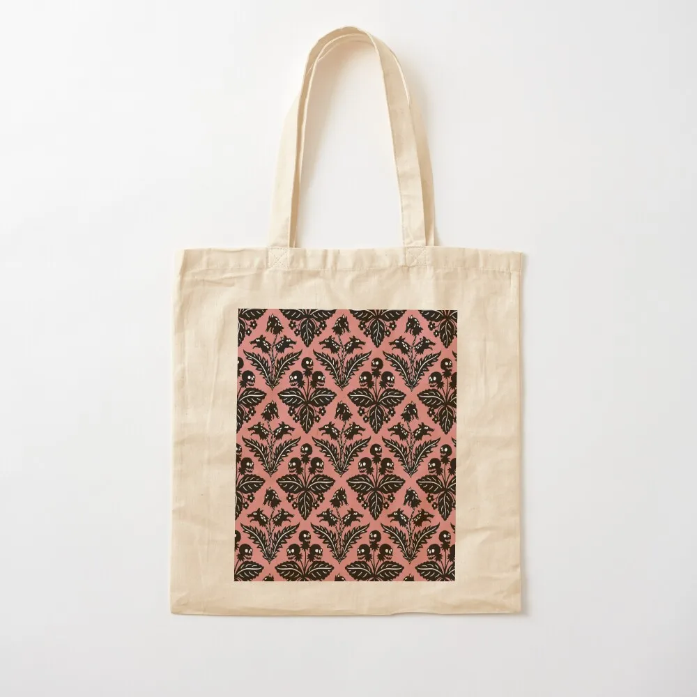 Hounds and skulls a?? black and pink Tote Bag Custom bag eco pack Woman shopper bag