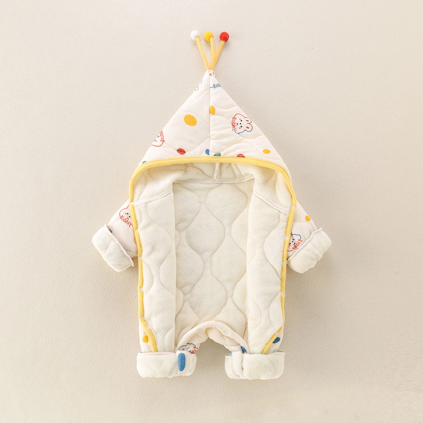 Thiened algodão rer terno para bebês roupa de inverno quente fce forrado ao ar livre conjunto ex longo sve redondo ne camiseta