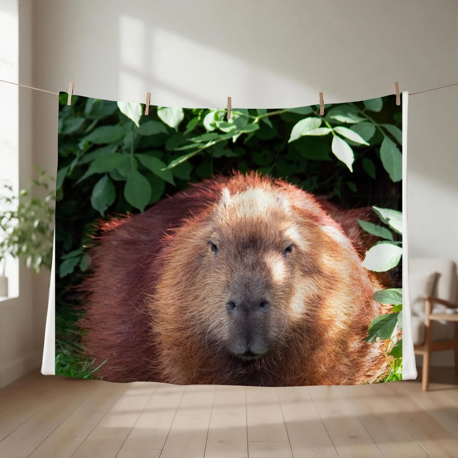 Capybara Throw Blanket couch cozy soft plush fuzzy picnic outdoor blanket