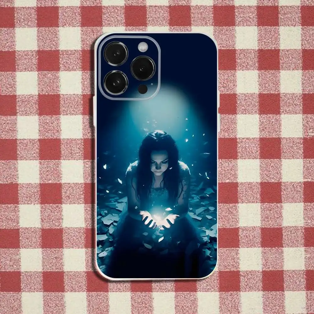 حافظة هاتف Evanescence Amy Lee لهاتف iPhone 16,15,14,13,12,11 Pro,Max,Plus,X,XS,XR,SE,سيليكون شفاف صغير ناعم