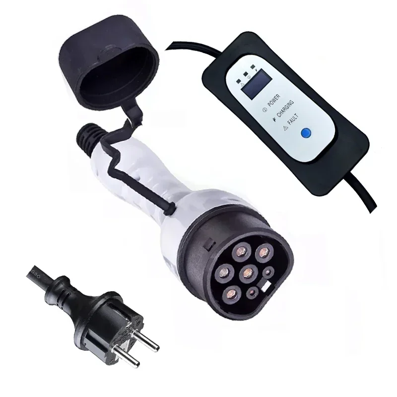 

Новая портативная зарядная станция SAE Type 1 Level 2 EVSE 5 м с регулируемым контроллером для электромобилей
