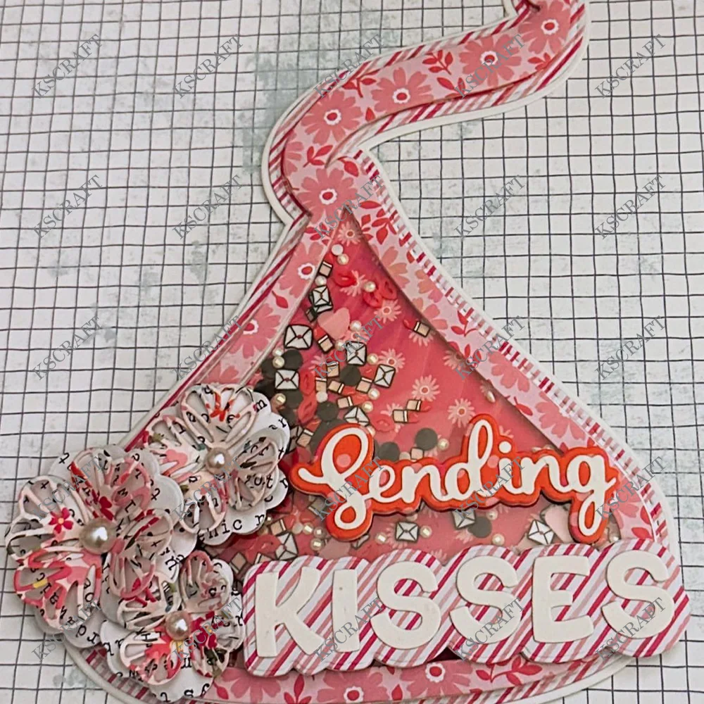 KSCRAFT Valentine Mini Album Cutting Dies Stencils for DIY Scrapbooking Decorative Embossing DIY Paper Cards