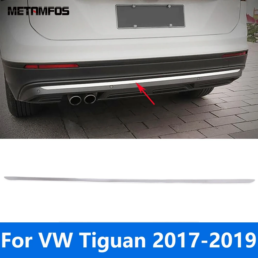 

Rear Bumper Trim For VW Volkswagen Tiguan 2017 2018 2019 Bumper Lip Spoiler Splitter Protector Sticker Accessories Car Styling