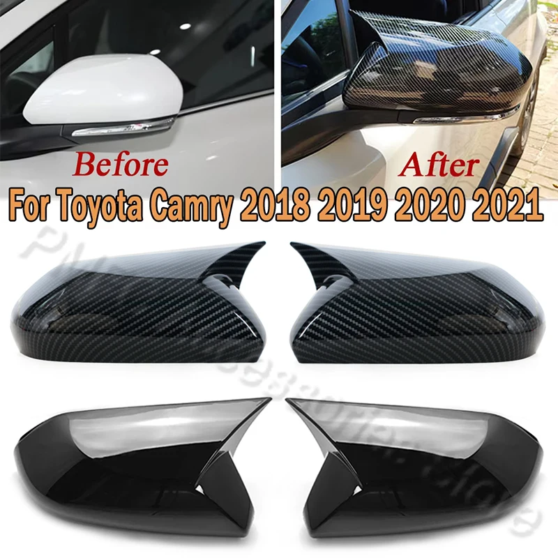 Car Rearview Mirror Covers Side Reversing Mirror Case Protector Scratchproof Cover For Car For Toyota Camry 2018 2019 2020 2021