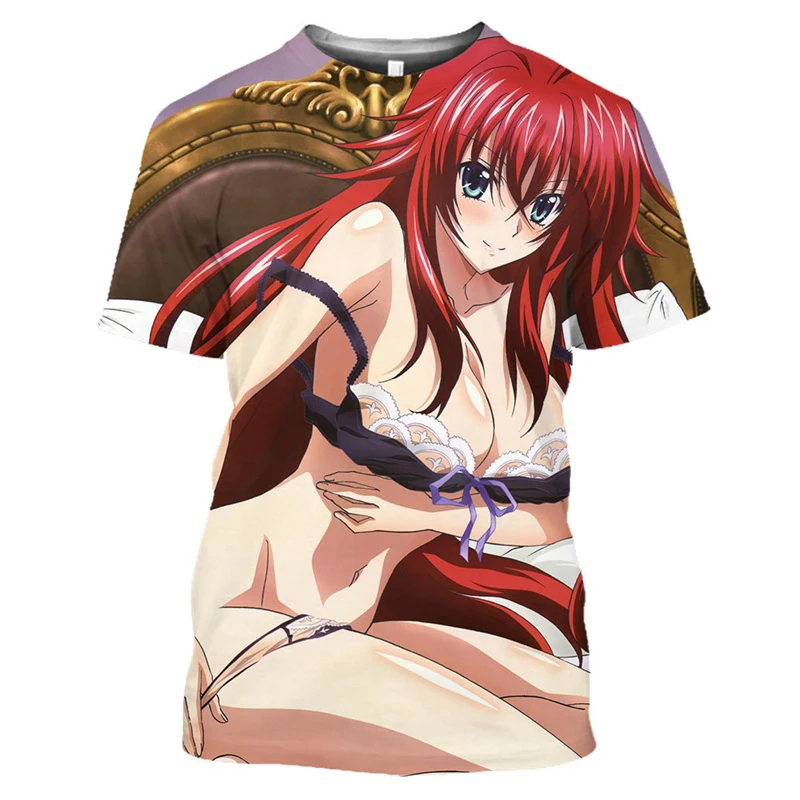 Anime High School DXD Graphic T Shirt Men Women Summer Casual T-shirt Harajuku Fashion Short Sleeve Hentai Senpai Sweatshirt Tee