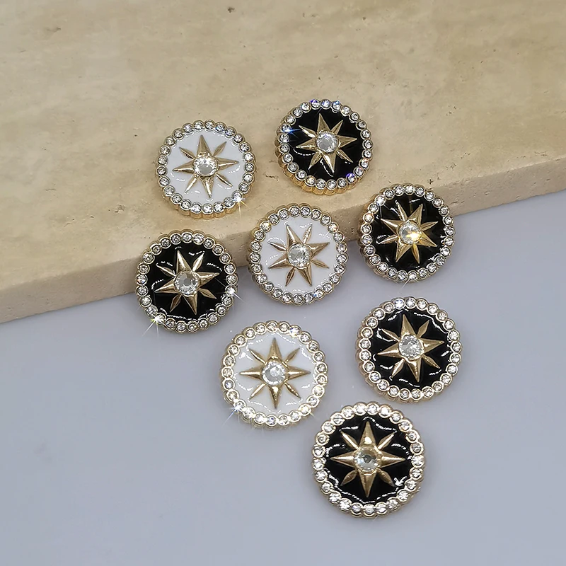 costura aviamentos costura costura acessorios para costura botoes 18/23mm moda metal strass estrela botões de roupas shinning alta qualidade decoração botão fabricantes artesanato noções costura diy