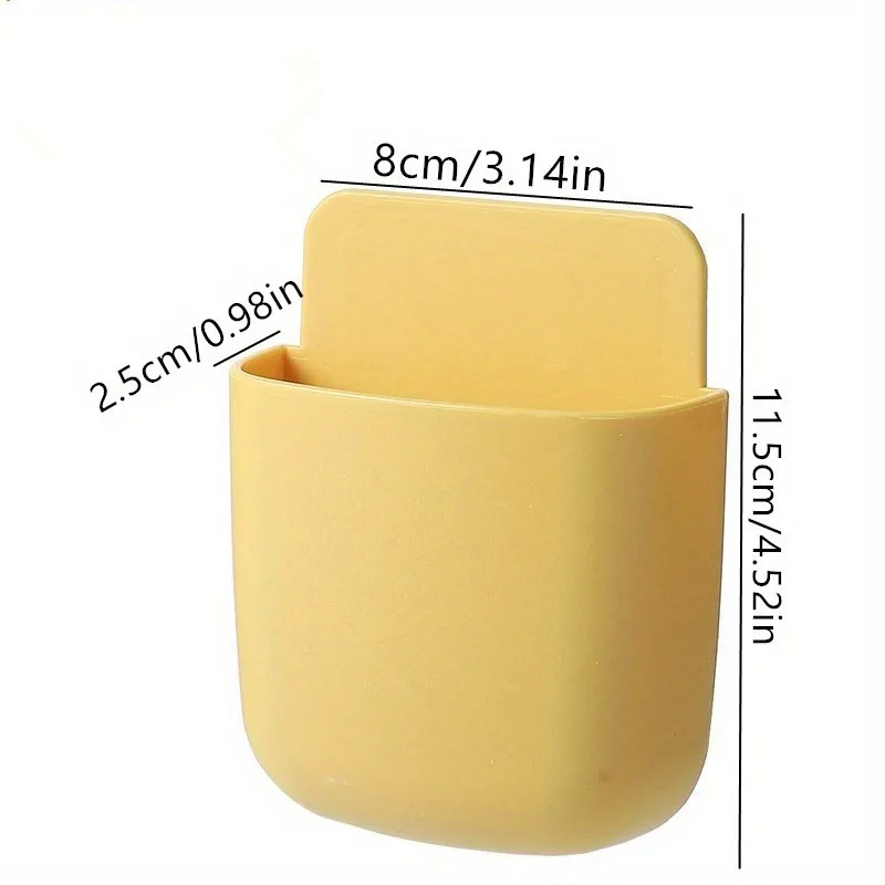 1Pc Wall-mounted plastic storage box adhesive storage box storage air conditioning TV controller multi-purpose storage container