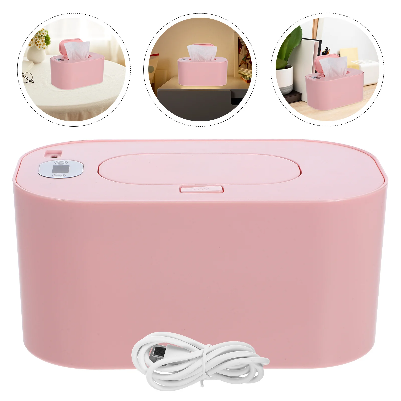 1Pcs Wet Wipe Warmer for Baby Safe Odorless Material Fast Heating One Button Temperature Control Low Power Constant Heat