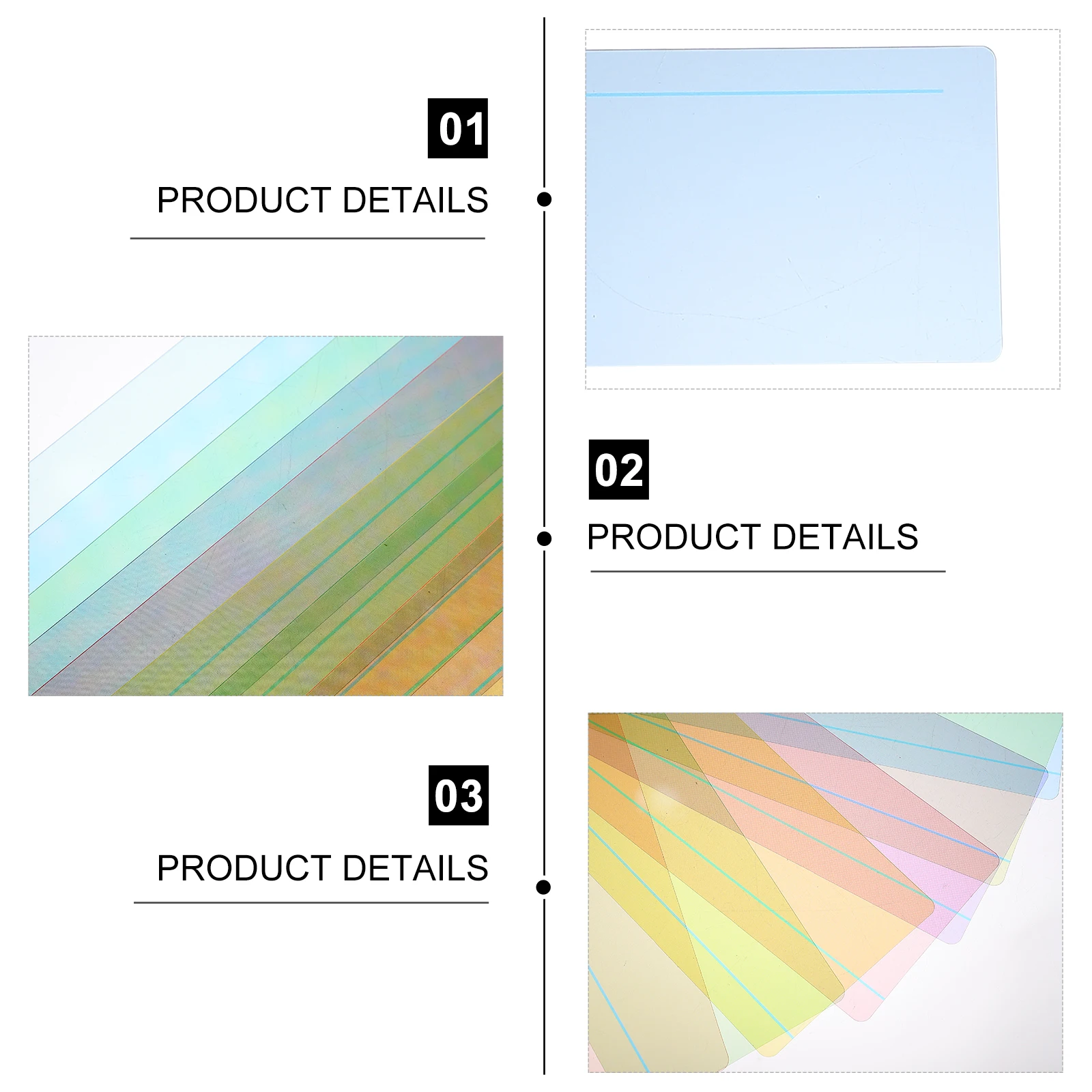 8Pcs PVC Bookmarks Colored Reading Strips Long Life No Odor Study Tools Visual Tracking Aids School Supplies Student