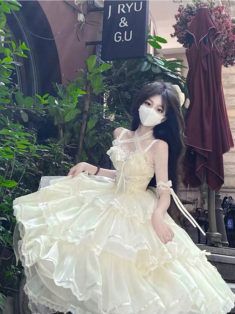 

Платье Sweet Lolita JSK с цветочным принтом, свадебное, подарочное, на день рождения, в стиле принцессы, средней длины, без рукавов, для женщин 18-24 лет...