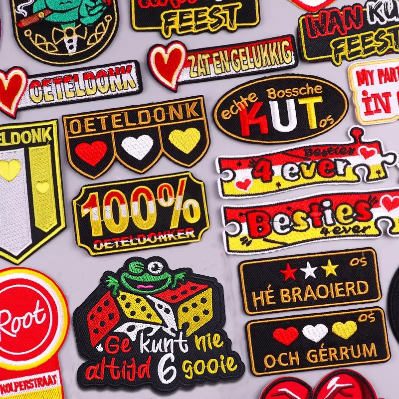 2024 NEW Netherland Oeteldonk Emblem Patches Netherland Carnival Festival Patch Iron On Patches Frog Patch Jackets Sewing Badges