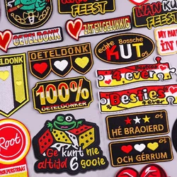 2024 NEW Netherland Oeteldonk Emblem Patches Netherland Carnival Festival Patch Iron On Patches Frog Patch Jackets Sewing Badges