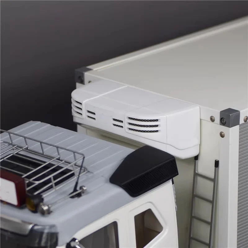 RC 1/14 Container-Kühlschrank Klimaanlage für Tamiya Hydraulikbagger, Lader, Muldenkipper für VOLVO Kipper DIY-Teile – Detail 2
