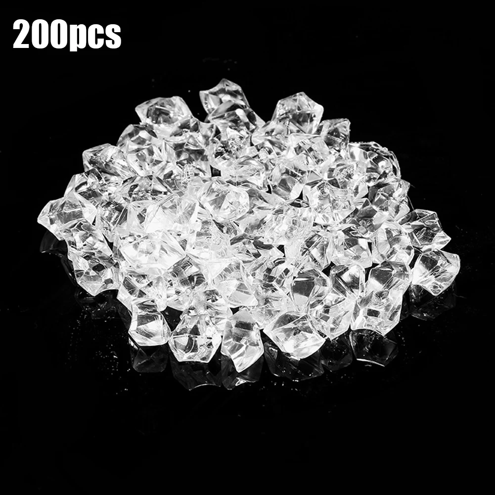 200pcs Acrylic Ice Rock Stones Vase Gems For Wedding Party Decor Confetti Table Beads Vase Plant Hydroponic Decoration