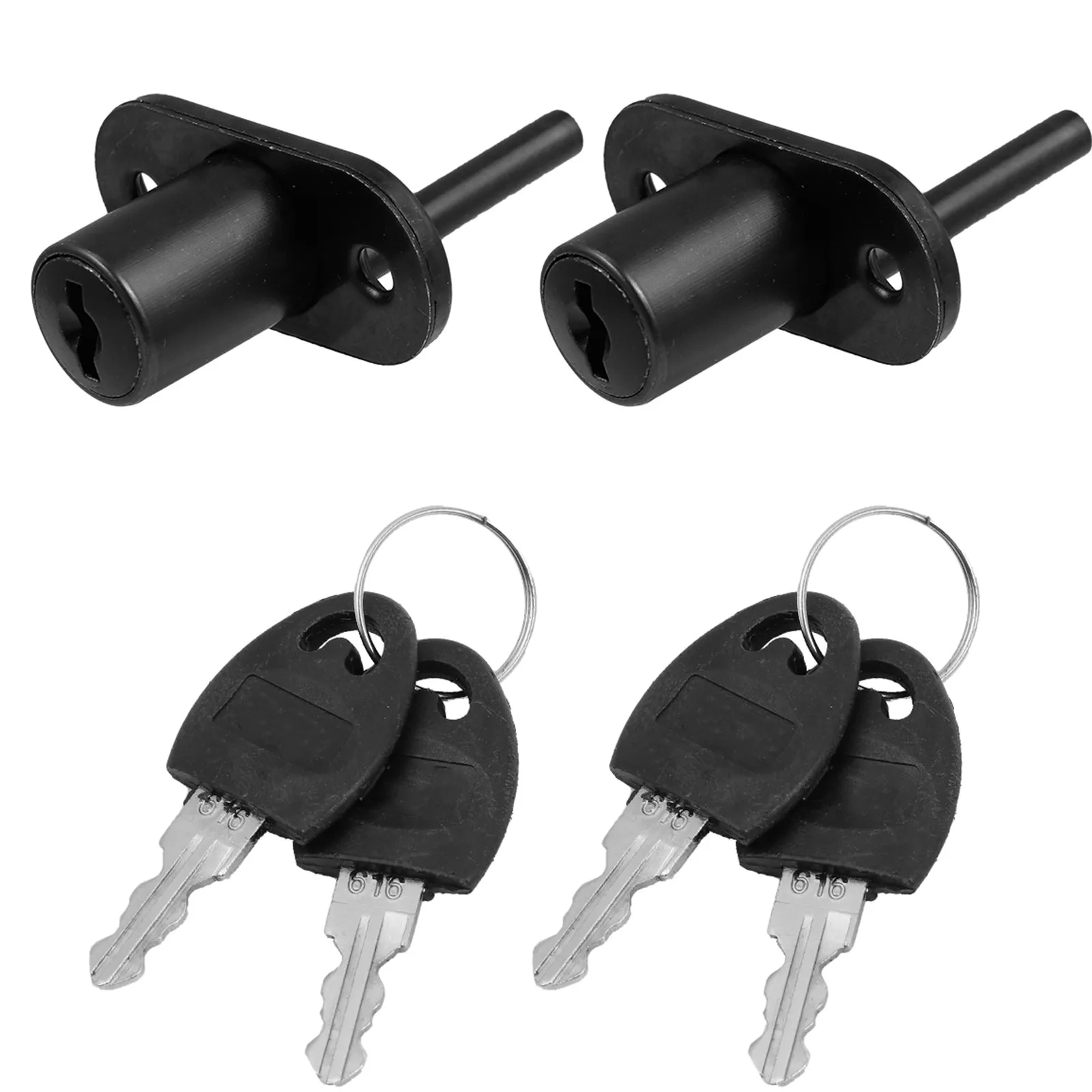 2Pcs Upgraded Steel Triple Drawer Lock for Cabinets Drawers File Cabinets Office Furniture Heavy Duty Rustproof Waterproof Keyed