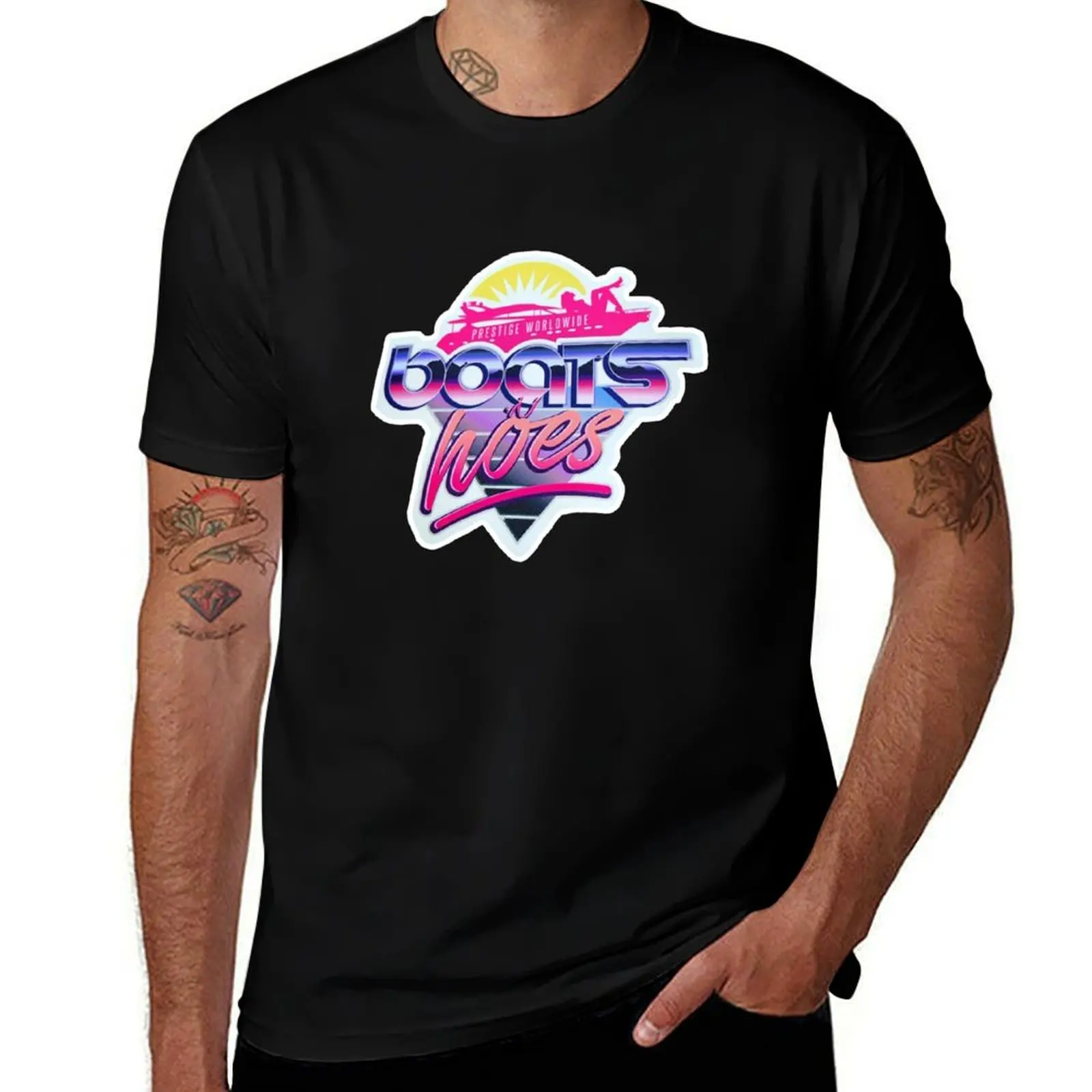 Boats n' Hoes Prestige Worldwide Funny Cool Boats and Hoes Movie Quote Boats and Ho's Gift T-Shirt