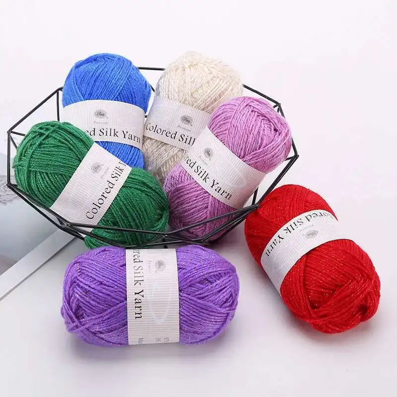 

Worsted Knit 50g Yarn 100M Threads DIY Fancy Crochet Yarn To For Rainbow Line Knitting Knitted Acrylic Blended