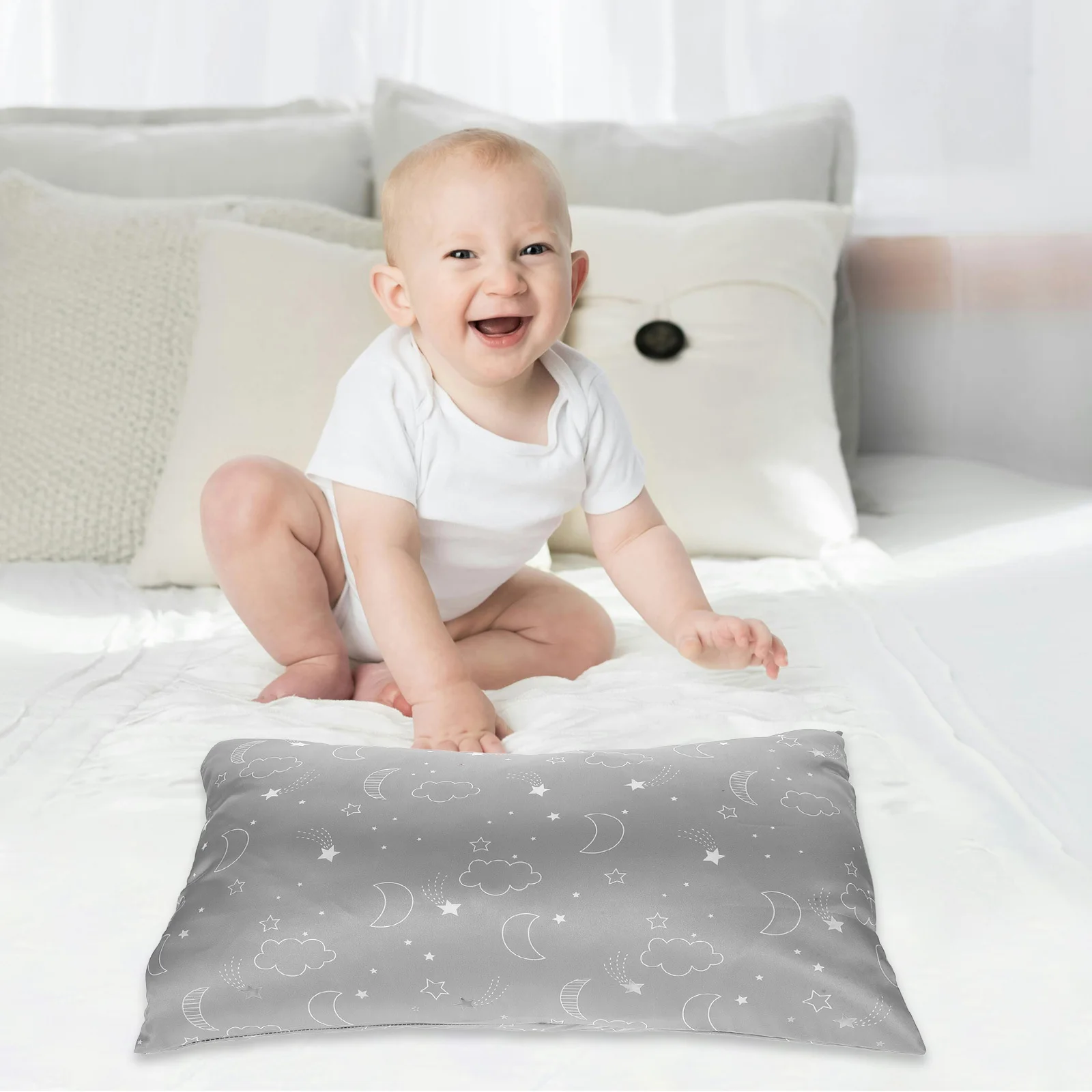 ปลอกหมอนเด็กเล็ก ปลอกหมอนนุ่มระบายอากาศได้ดี ปิดแบบซอง สำหรับเดินทาง ลายการ์ตูนสำหรับเด็ก ปลอกหมอนเดินทาง