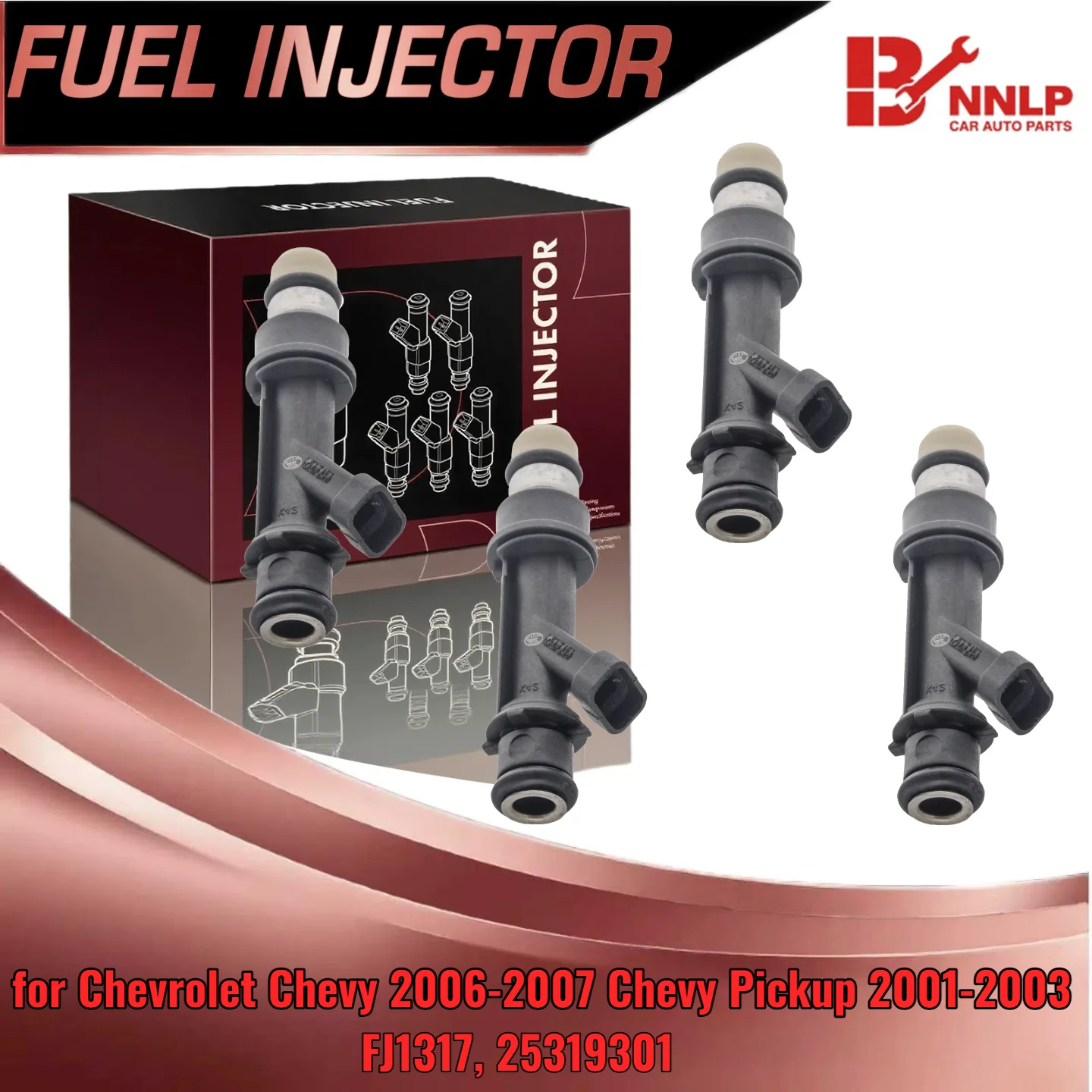 

4pcs Fuel Injector for Chevrolet Chevy Pickup 2001 2003 for Chevy 2006 2007 L4 16L Engine FJ1317 25319301