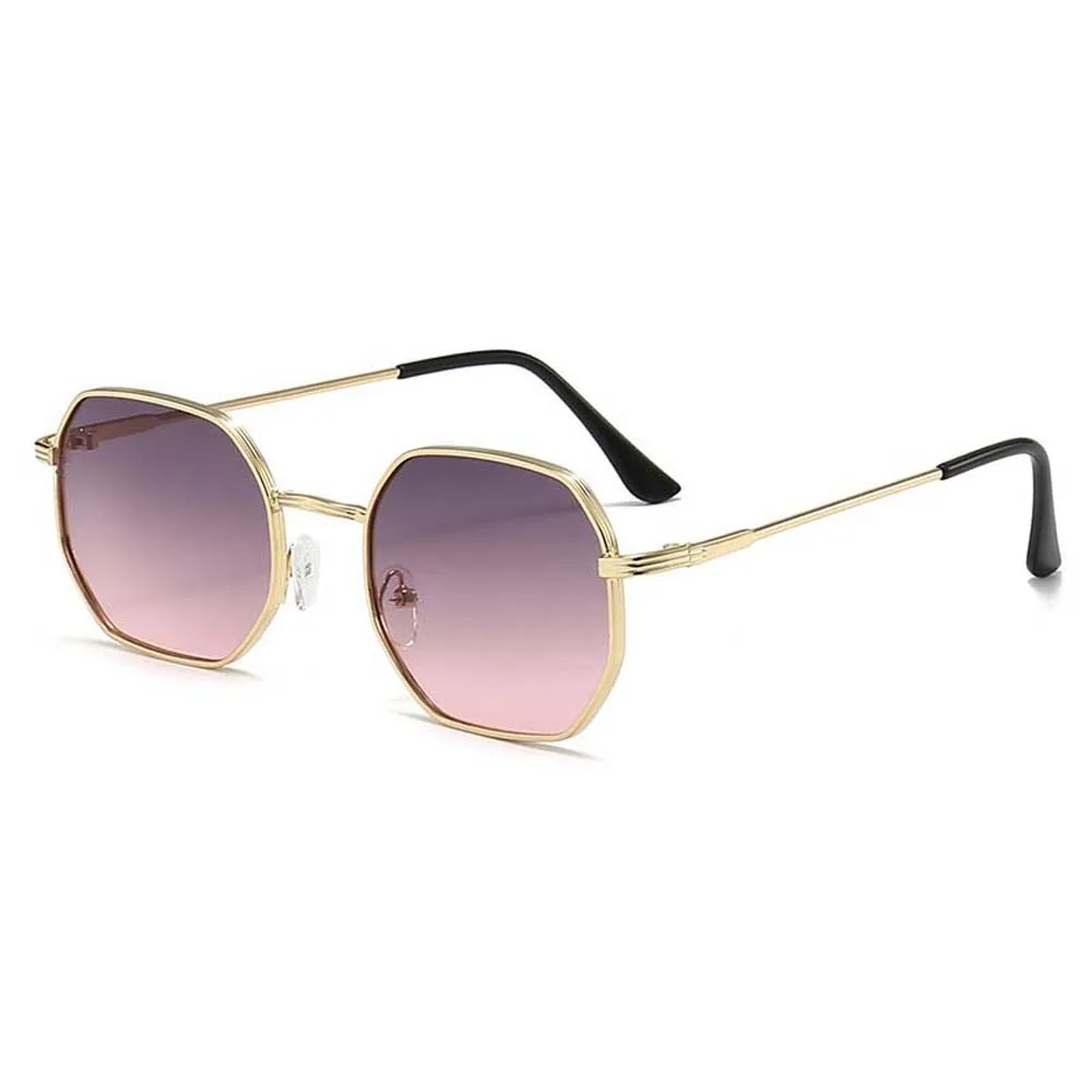 

Trendy Lightweight Retro Square Sunnies Gradient Alloy Unisex Polarized Sunglasses Decorative HD Anti-UV Glasses Punk Style