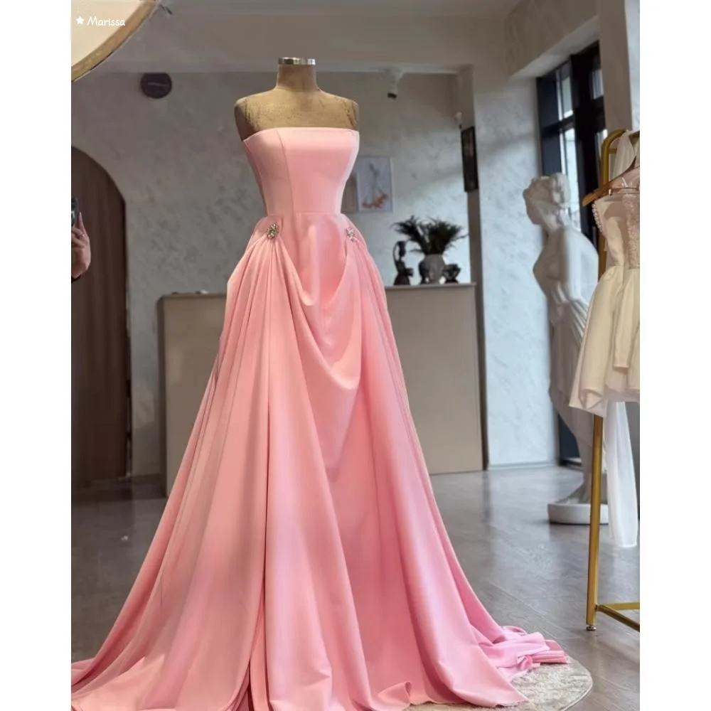 

Вечерние платья Marissa, женские элегантные вечерние платья, 2025, шифоновые бальные платья с открытыми плечами, длинное стильное платье для выпускного вечера на заказ