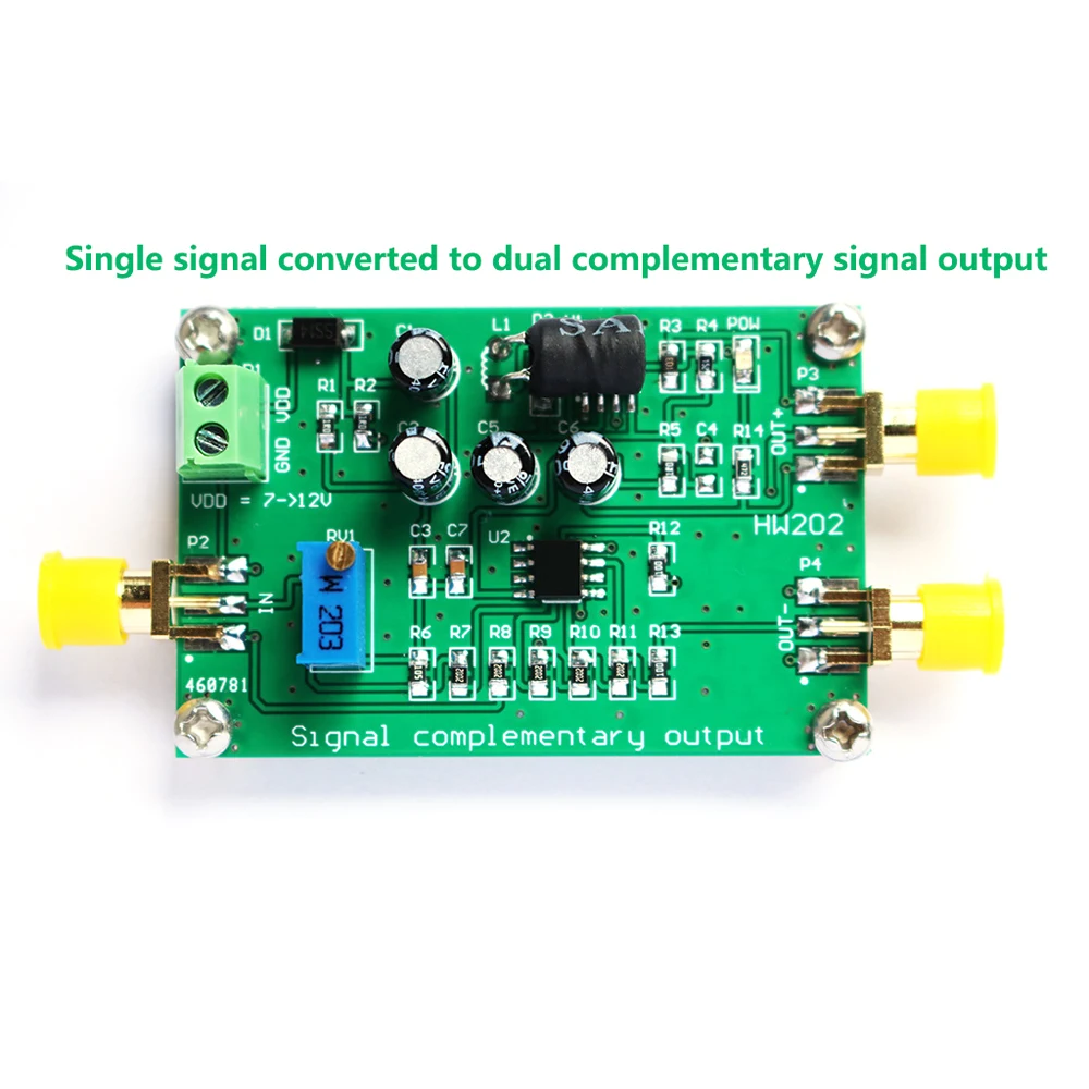 

HW202 от 50 Гц до 25 МГц, один сигнал к двойному дополнительному выходному модулю сигнала