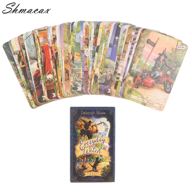 78Pcs Everyday Witch Tarot Cards Prophecy Divination Deck Party Board Game Tarot