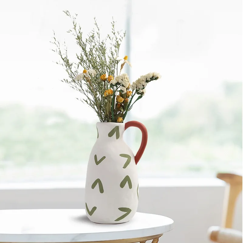 Nordic Ceramic Vase Ornament Living Room Home Decoration تحف كبيره للمنزل Статуэтки Кошек Jarrones Горшок Для Цветов 2026
