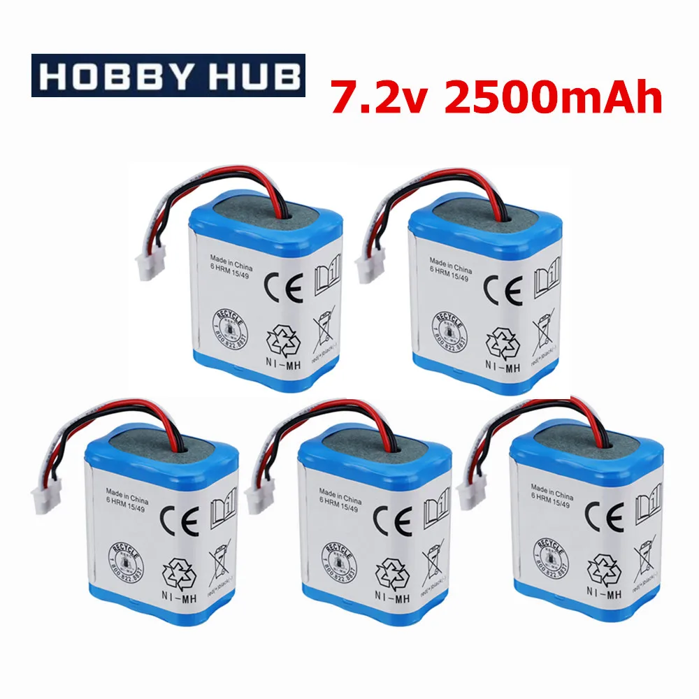 7.2V 2500mAh Ni-MH Rechargeable Battery for iRobot Roomba Braava 380 380T Mint 5200c AA NiMH 2500mAh 2.5Ah Battery