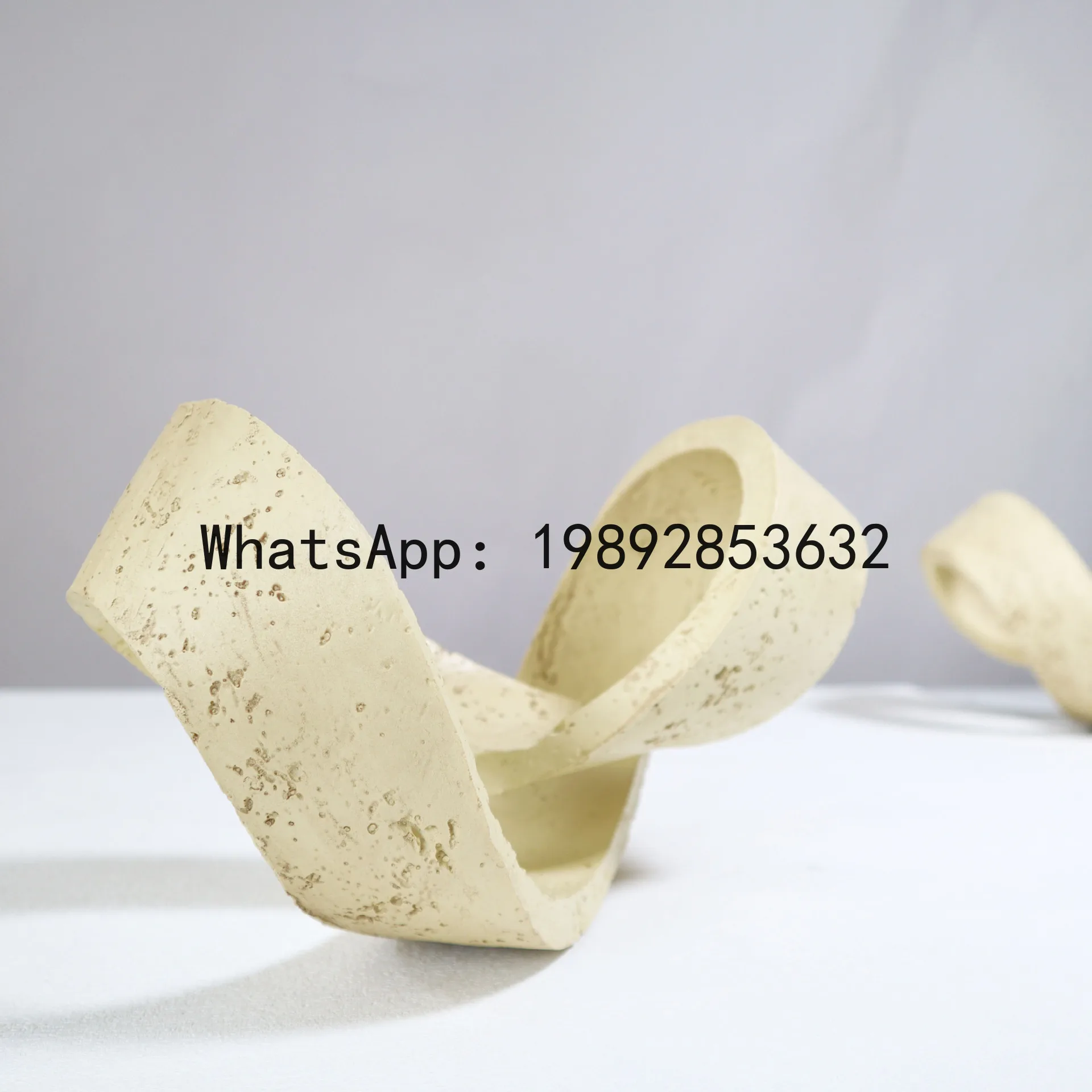 P4-3  modern light luxury ring ornament creative abstract art imitation travertine living room TV decoration