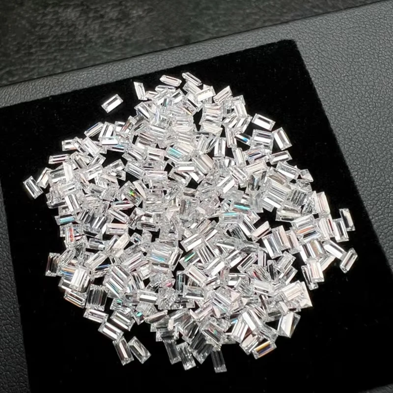 1 قيراط لكل حقيبة أحجار مويسانيتي مستطيل قطع VVS1 D اللون الأحجار الكريمة DIY بها بنفسك صنع المجوهرات المواد تمرير الماس تستر