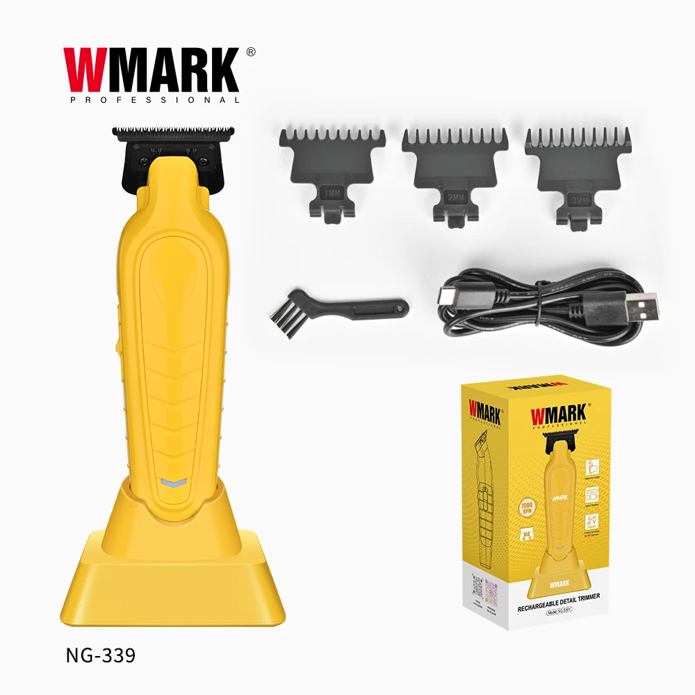 WMARK NG-339 Hair Detail Trimmer, Hair Clipper Electric Hair Cutting Hair Cut, DLC Powder Metallurgy T-style Blade