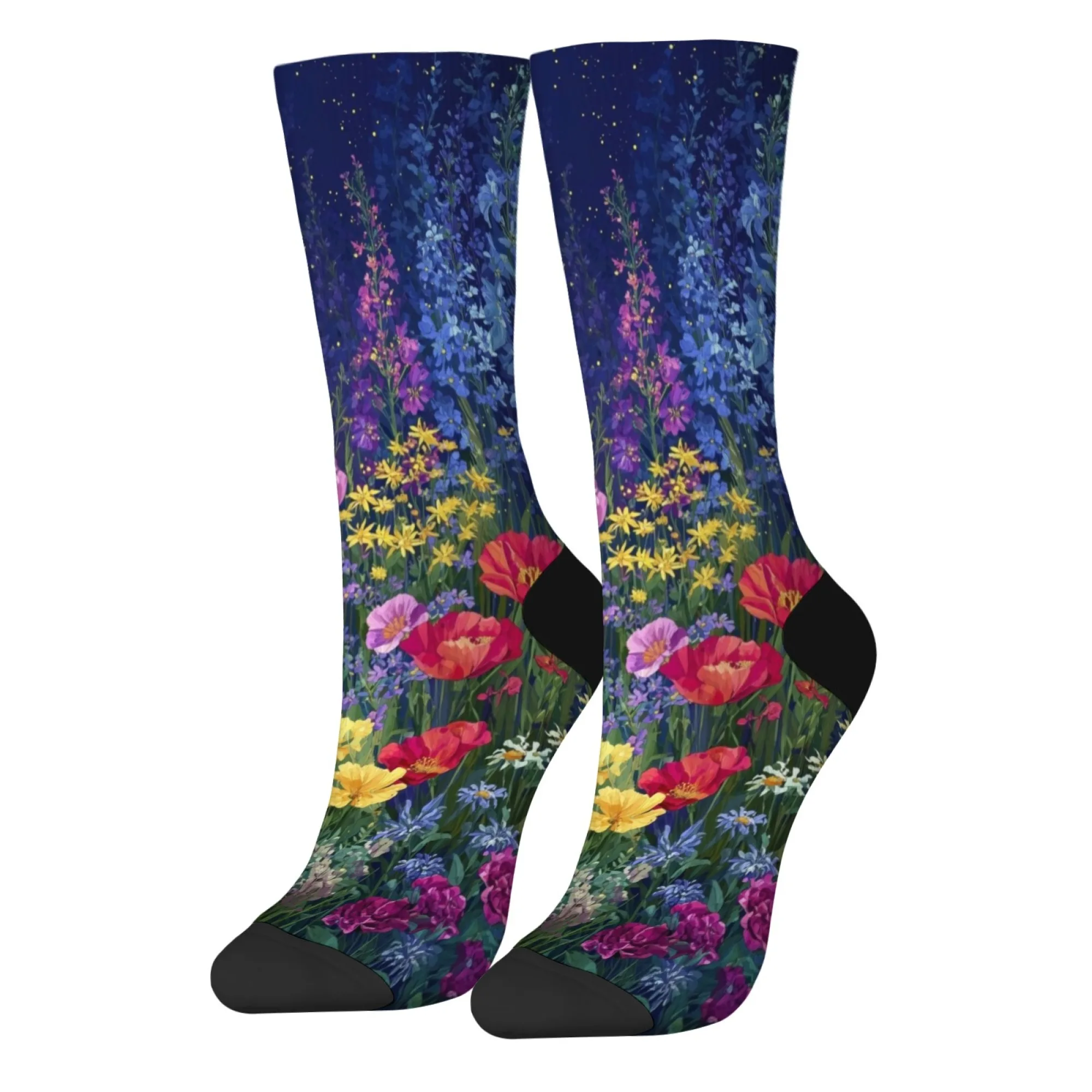 Fantasy Floral Retro Fashion Socks Comfortable Non-Slip Men's Socks Harajuku Style Street Hip-Hop Funny Happy Socks Party Gift