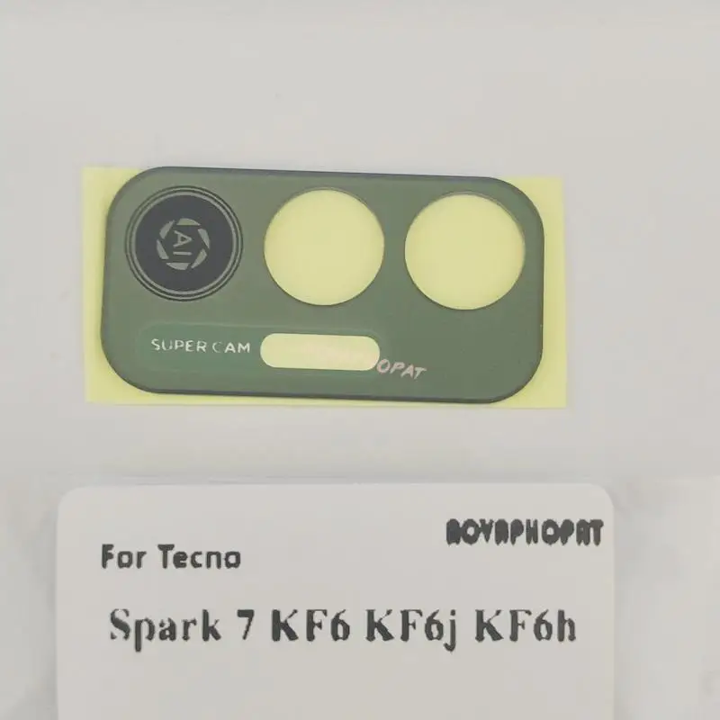 1PC Black Back Rear Camera Lens With Ahesive For Tecno Spark 7 8T 9 8C 8P KF6 KG6p KG5p KG5k KG7 Camon 19 CI6