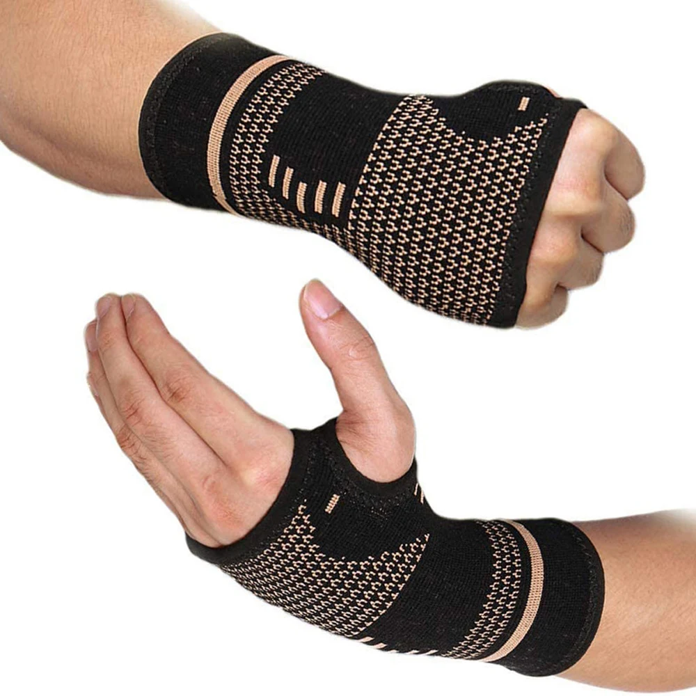 1 Pair Elastic Bandage Wrist Guard Support Arthritis Sprain Band Carpal Protector Hand Brace Accessories Sports Safety Wristband