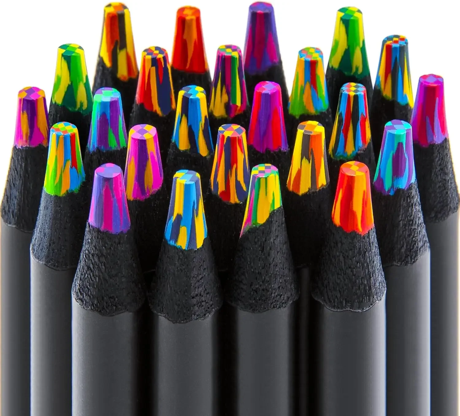 

24 Rainbow Colored Pencils For Teens – Easter Basket Stuffers & Trendy Art Gifts