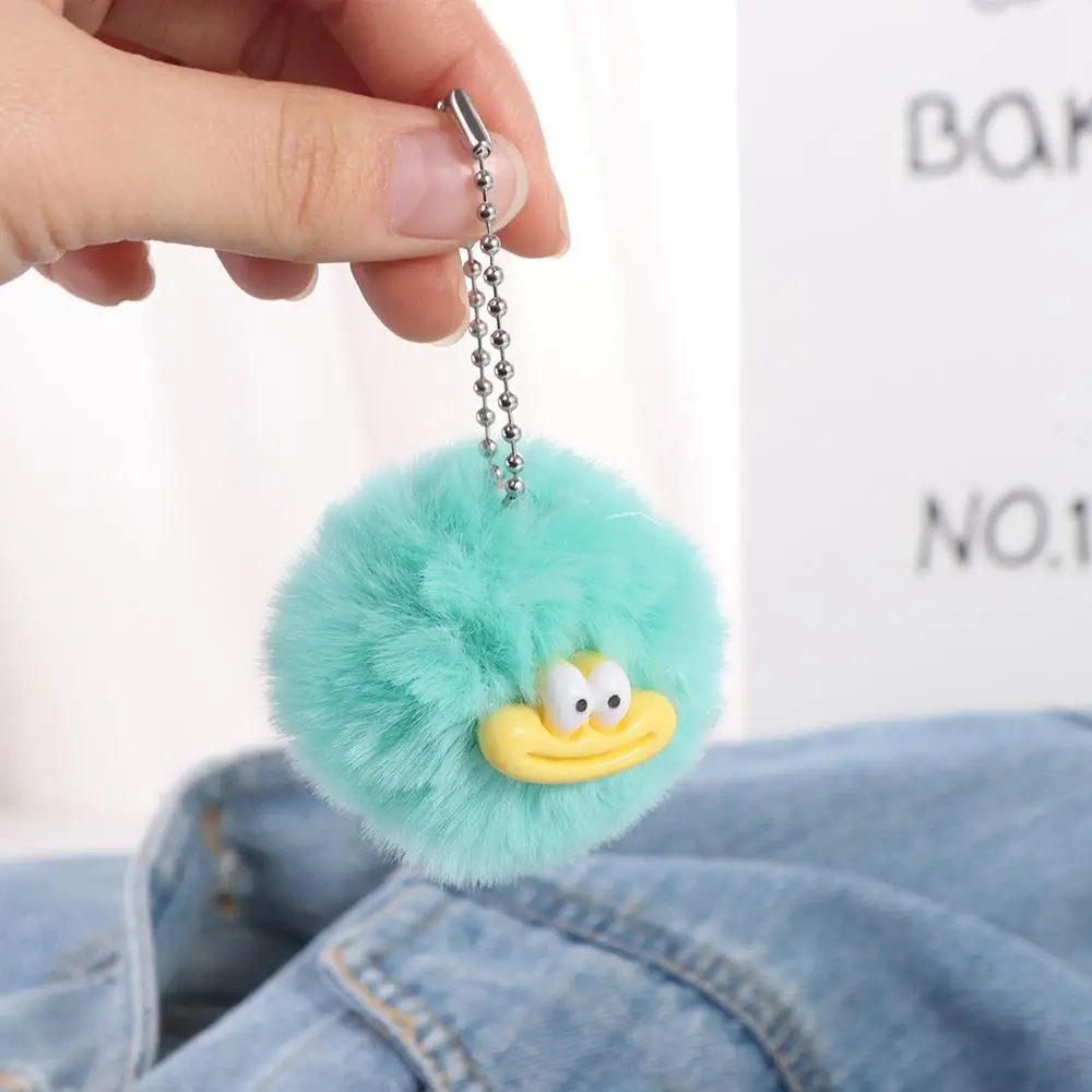 Cartoon Funny Clown Keychain Plushies Plush Stuffed Sausage Mouth Keyring Kawaii Dopamine Big Mouth Plush Pendant Earphone Case