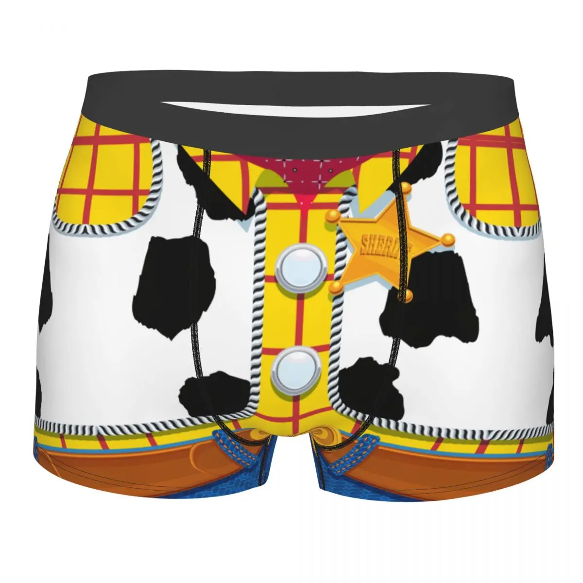 

Men's Toy Story Woody's Sheriff Outfit Long Underwear Humor Boxer Briefs Shorts Panties Homme Breathable Underpants