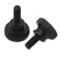 M3 M4 M5 M6 M8 M10 Black Carbon Steel Knurling Head Knurled Thumb Screw Hand Tighten Curtain Wall Lock Screws GB834 DIN464