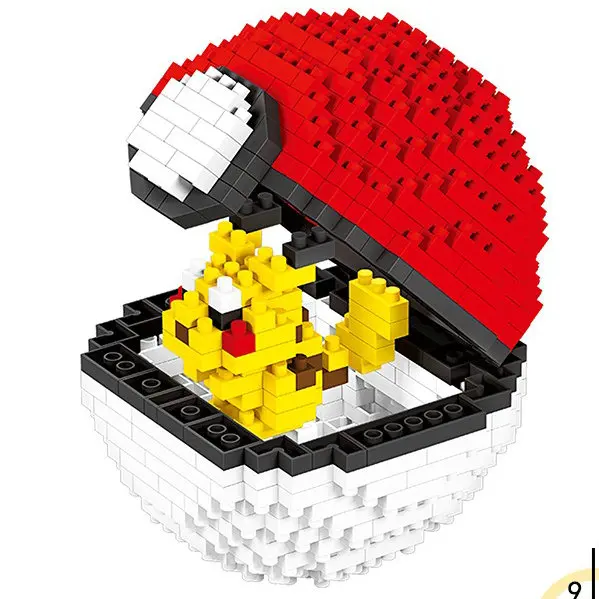 Pokemon Bausteine Kleine Cartoon Mini Block Pikachu Charizard Eevee Mewtwo Anime Montieren Action Modell Puppen Jungen Spielzeug – Detail 30