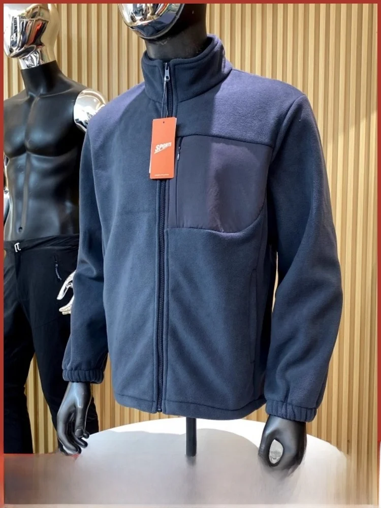 

Outdoor Winter Thiened Fce Lined Zipper Jaet Men's Casual Sle Warm Stand Collar Padded Coat Trendy Autumn Winter