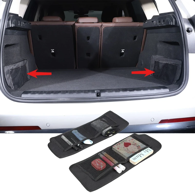 

Interior Stickers For BMW X1 iX1 U11 U12 2023 2024 Black Car Rear Spare Compartment Partition Rear Trunk Compartment Storage Box
