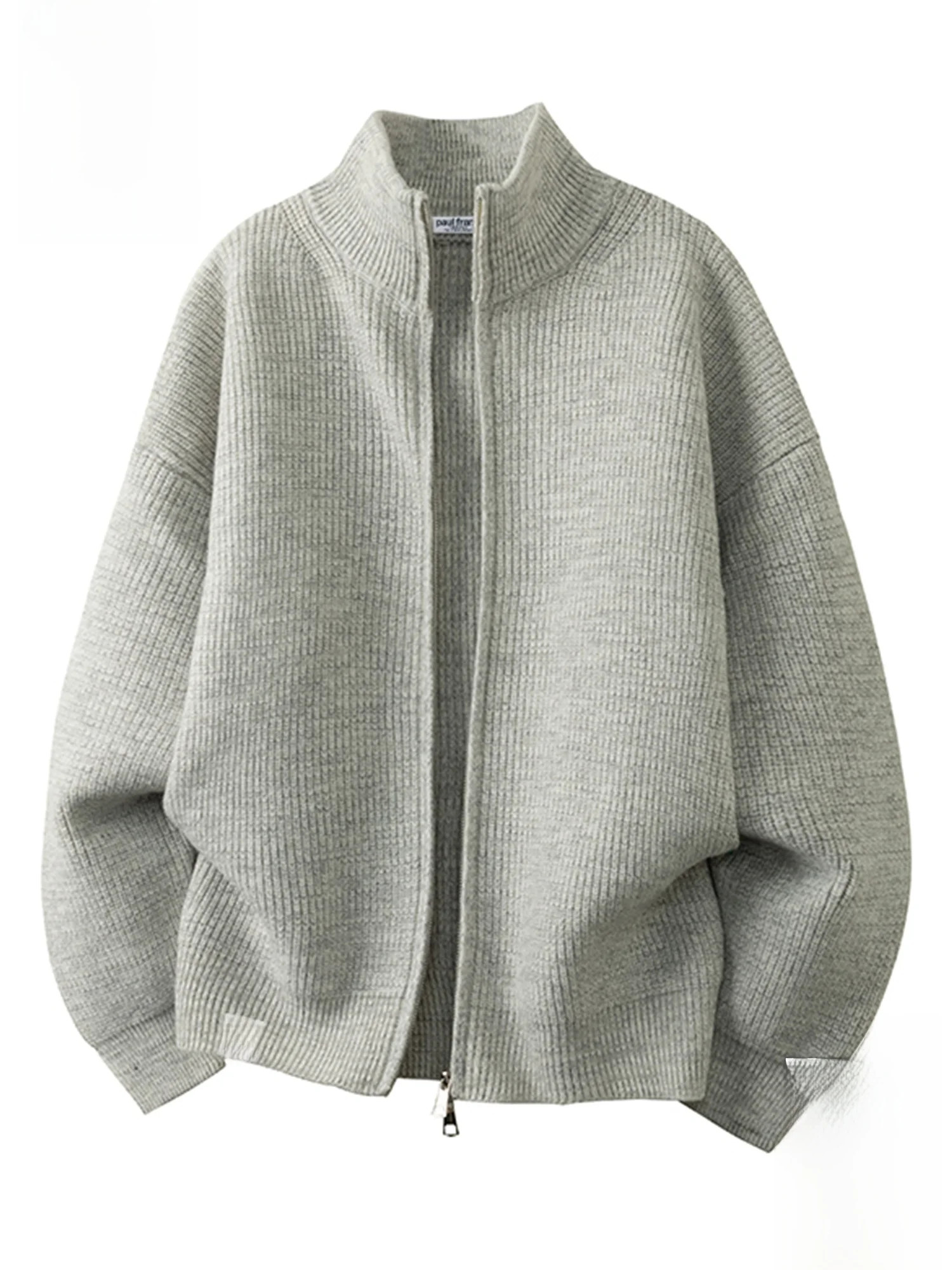 

PaulFrank M Knitted Cardigan Sweater Stand Collar Casual Sle Warm Thiened Autumn Winter Pure Color Texture Outerwear