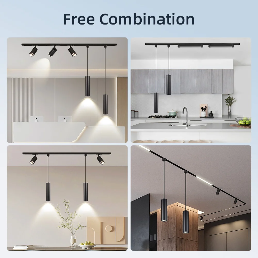 Led Ceiling Pendant Lamps Fixture Led Ceiling Hanging Lamp110/220V Track Light for Living Room Kitchen Bedroom Ceiling Lamps