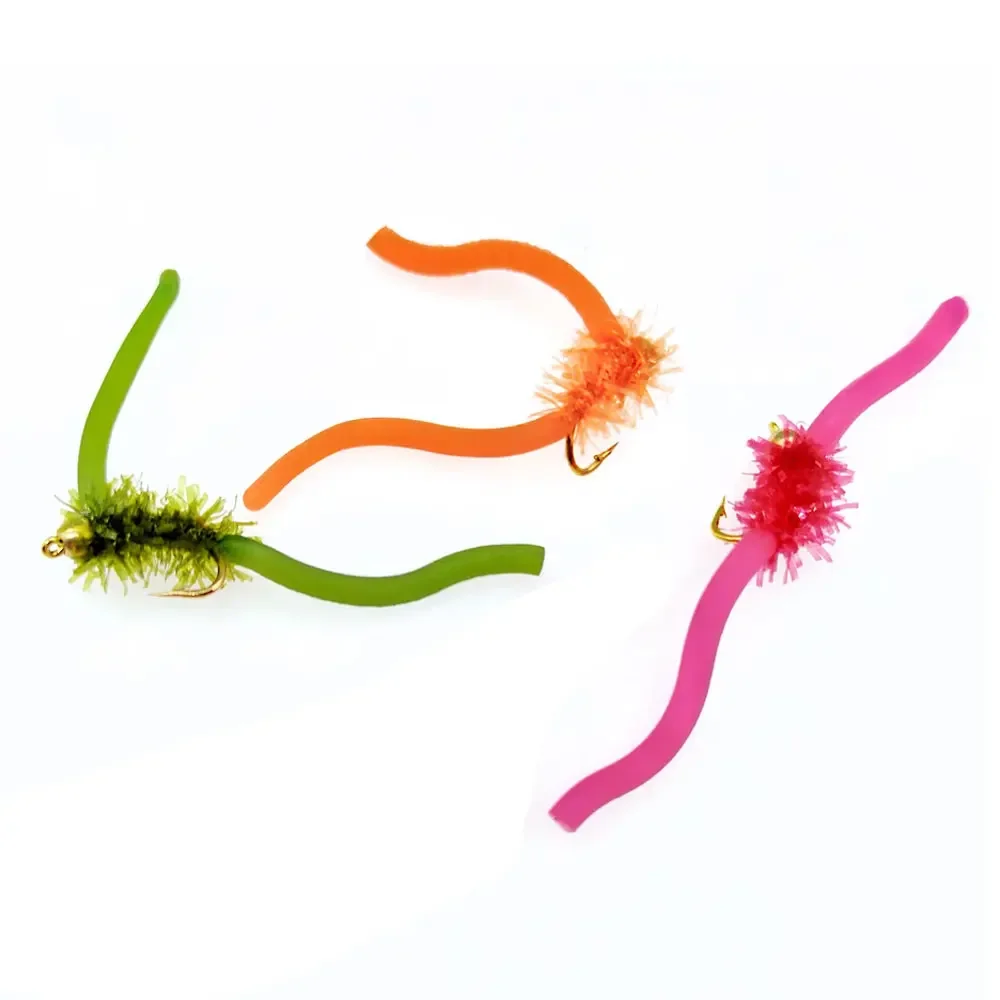 1Pc 60 Strands Fishing Lures Soft Worm Body Squirmy Wormy Fly Tying Material Worm Earthworm Baits for Trout Fishing Tackle