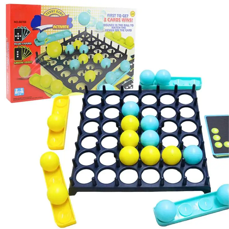 Bounce Off Game Family And Party Desktop Bouncing Toys For Children Family Bouncing Balls Board Game With Pattern Challenge For