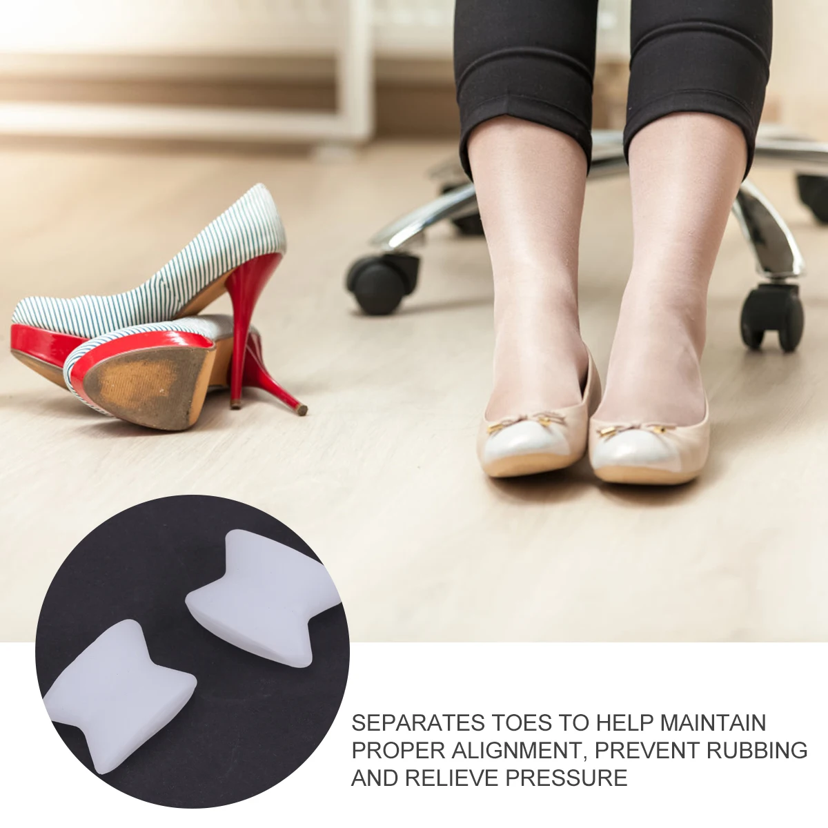 

5 Pairs Toe Spacers Orthotics Separators Corrective Pad Bunion Relief Feet Care Tool Washable Reusable Long Term Use