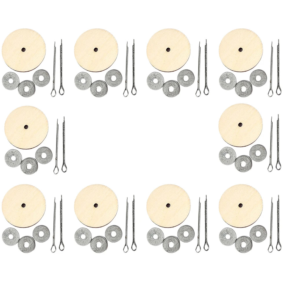 

10 Sets Wooden Bear Joint Accessories Diy Joints Craft For Puppet Iron Gaskets Action Figure Safety Toy Making